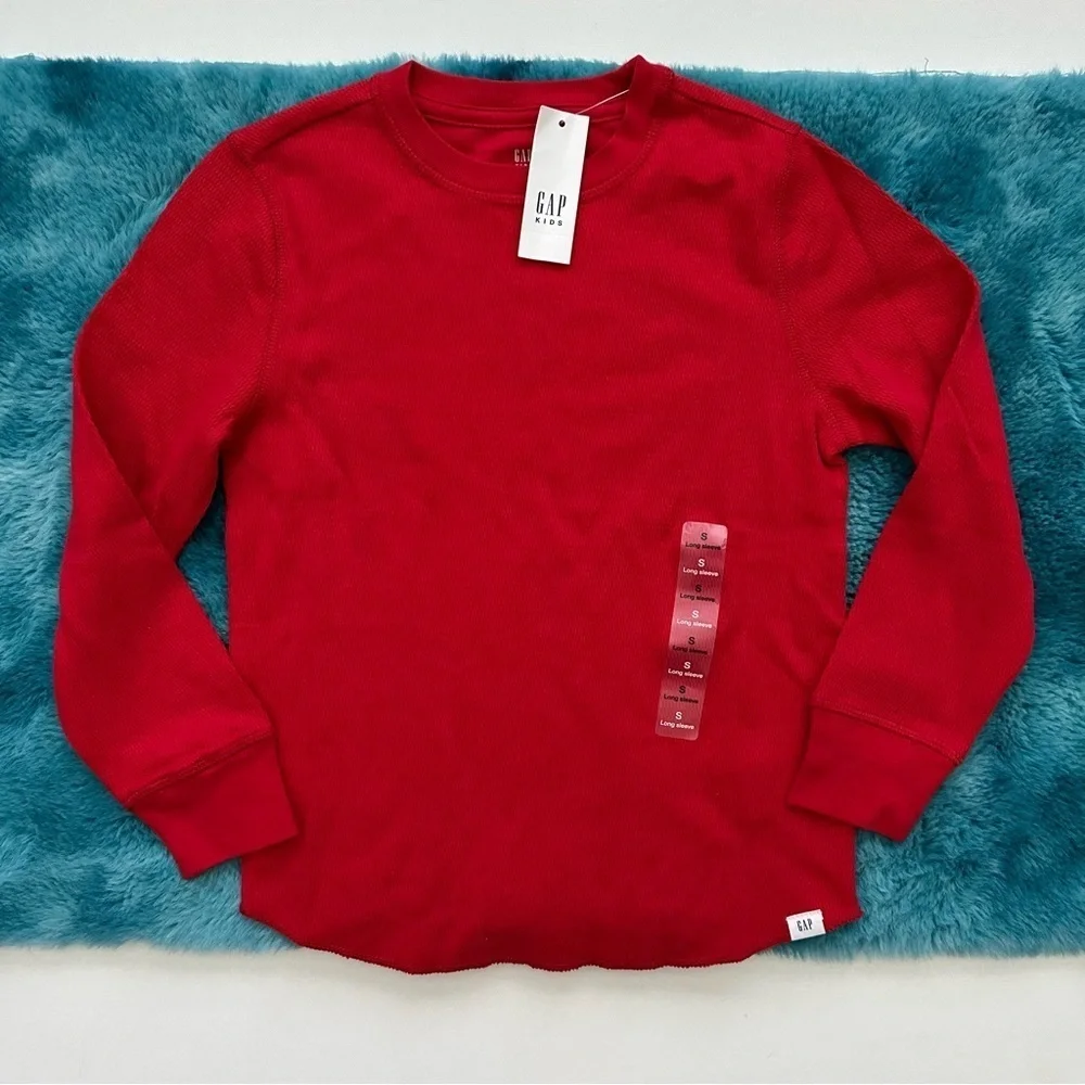 Gap Kids Red Long Sleeve Thermal Shirt Size S Boys